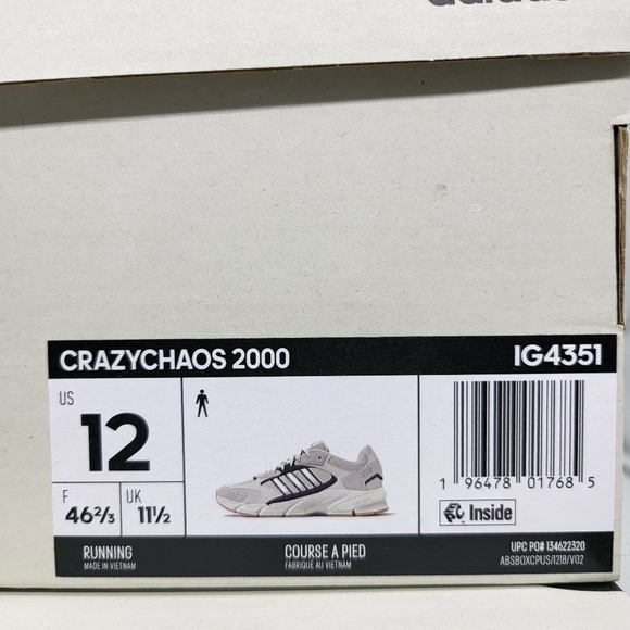 New adidas Crazychaos 2000 Off White Men's Shoes Size 12 - Picture 7 of 7